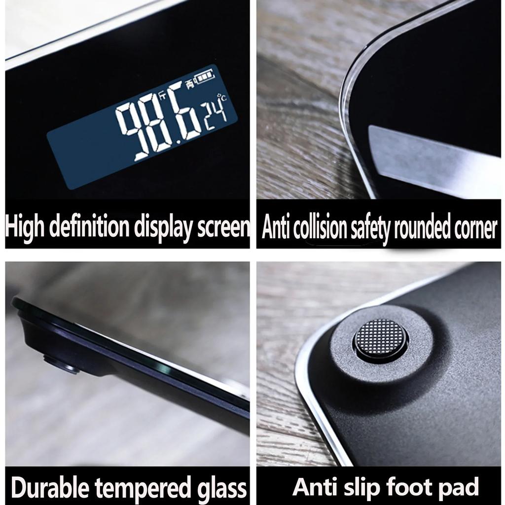 1 Smart Electronic Scale with LCD Display, Accurate Weight Measurement, Battery Powered (excluding Battery)