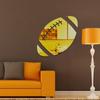 1Set Modern Style 3D Basketball/Football/Rugby Shaped Mirror Wall Sticker Gold/Silver/Black Wall Art Waterproof PVC Mirror Decal