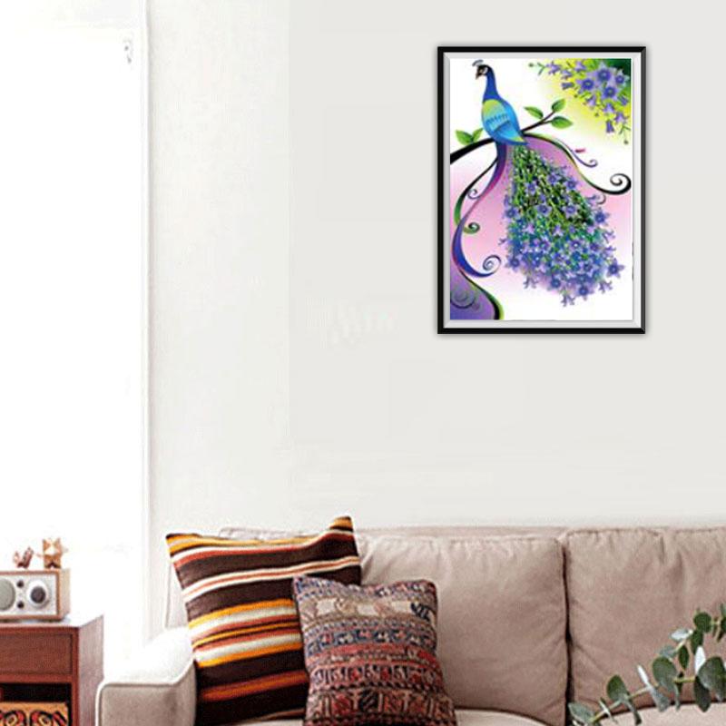 5D Diy алмазная живопись животное павлин мозаика имитация вышивки крестом мозаика украшение дома стены стикеры ремесла