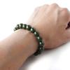 Зеленый браслет Хокутолит 10 мм Сделано на Тайване Измерены отрицательные ионы Радий Зеленый Гекторит Внутренний диаметр [ЗОЛОТОЙ КАМЕНЬ] Прибл.. 15.5cm