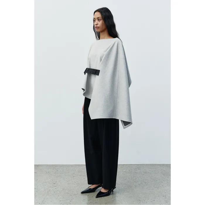 Belted Drape Shawl RYAAW25543GYX