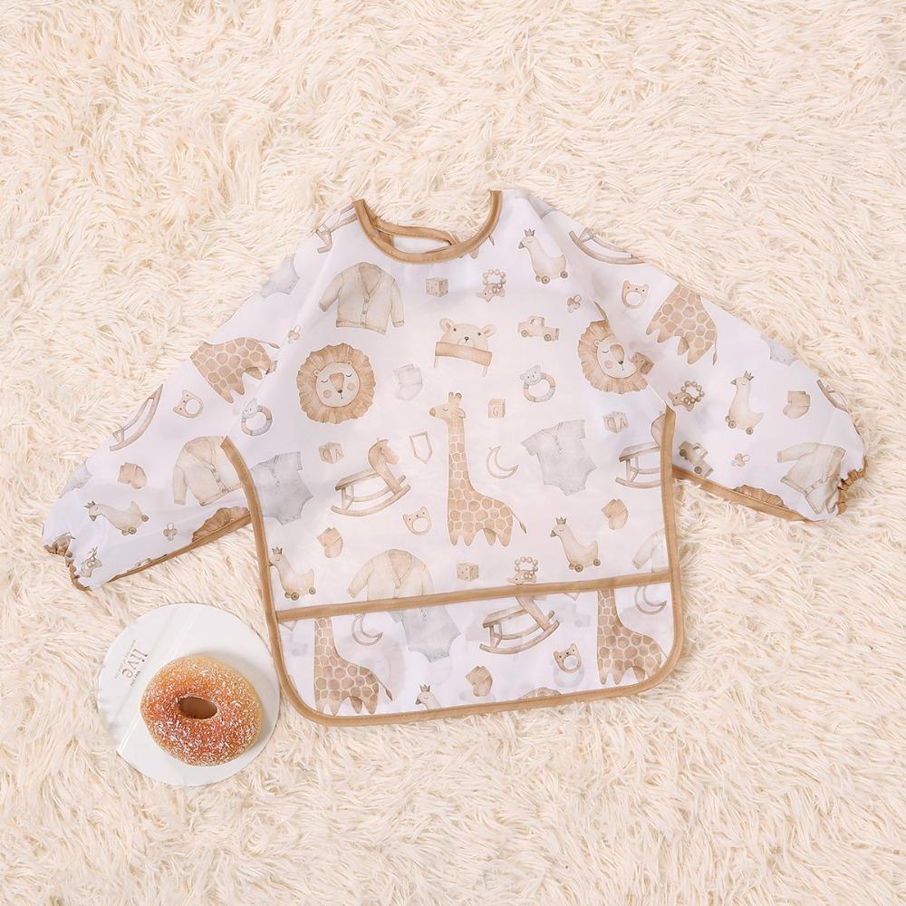 Cute Baby Feeding Bibs Cartoon Patterns Children Bibs  For Self Feeding Baby 0-3 Year