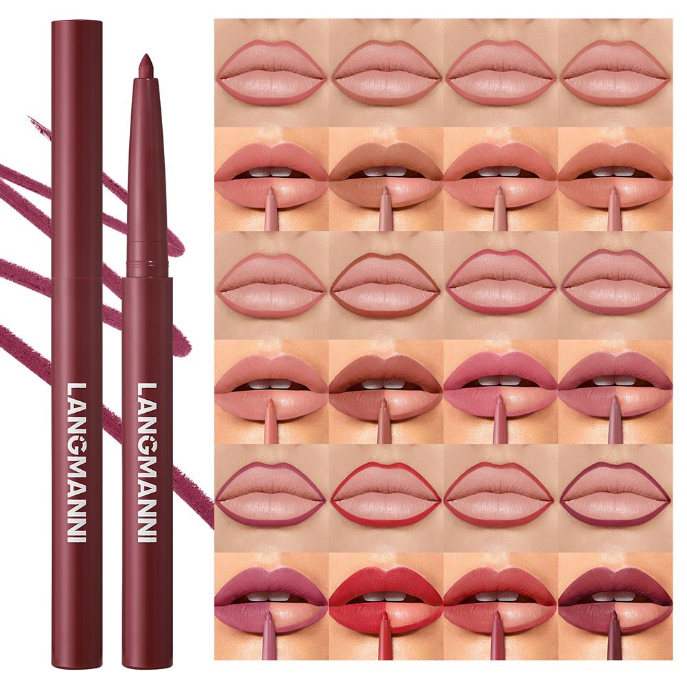 LANGMANNI Увлажняет, не стягивает, водостойкий и устойчивый к поту, многообразие цветов на выбор, подходит для различных цветов губ и макияжа