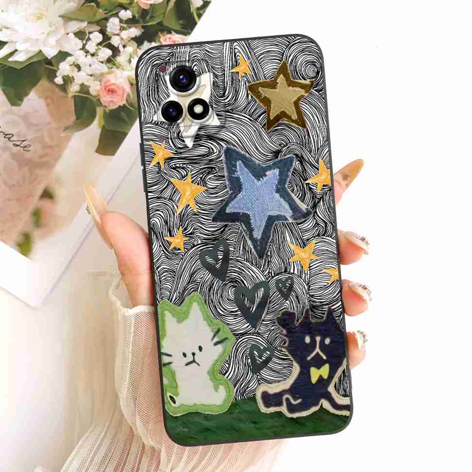 For vivo Y52s 5G V2057A Case Soft Silicone Back Cover For Vivo Y52S Y 52s 5G 6.58" Stylish Color Painting Phone Cases Bumper