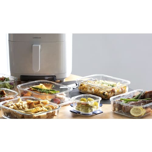 Bestco LBG455, 2.0L Rectangular Heat-Resistant Glass Storage Container with Lid, Lock & Lock, Top Class