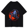 2025 Autumn and Winter Heavy Pure Cotton Horror Character Printed T-shirt Men's and Women's Comfortable and Versatile T-shirt