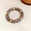 New Splicing Bamboo Tube Acrylic Round Bangles for Women Men Fashion Smuding Geometric Bracelets Elastic Bangle Couple Jewelry X