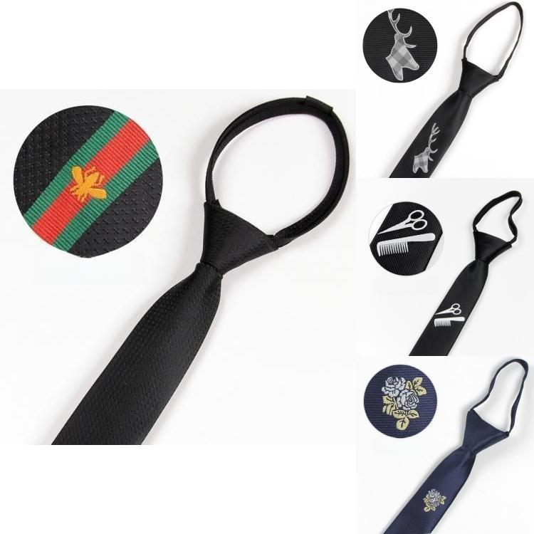 Вышитый галстук с тигром для детей из полосатой шерсти для школы или повседневной носки