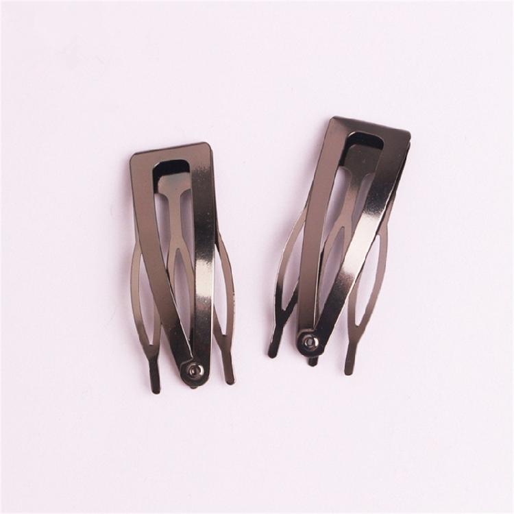 Simple Designs Metal Hair Clip with Double Grip Snap Barrettes for Women Hair Secure Hold and Electroplated Color