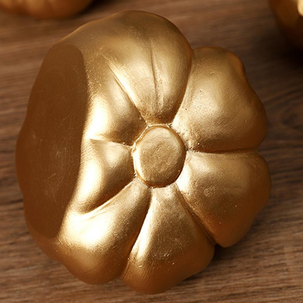 Pumpkin Autumn Decors Outdoor Gold Pumpkins Decorative Pumpkins Halloween Pumpkin Decors Artificial Pumpkins Fall Decors