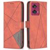 BINFEN COLOR For Motorola Edge 50 Fusion 5G Phone Cases Wallet Stand Geometry Imprint Leather Cover