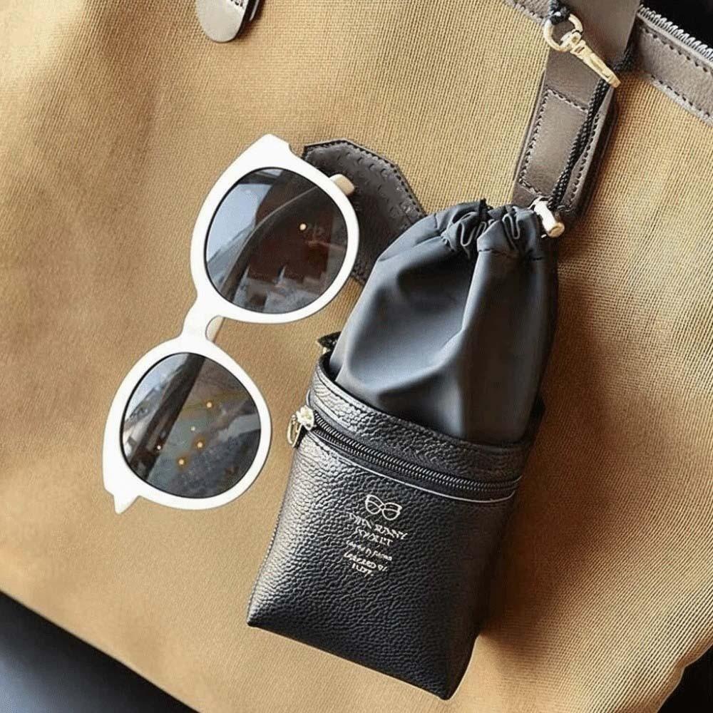 Double-layer Eyewear Storage Bag Large Capacity Sunglasses Protective Pouch Students