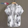 Гавайская рубашка с бамбуковым узором, мужская повседневная рубашка с короткими рукавами и принтом по всей длине для летнего пляжного курорта