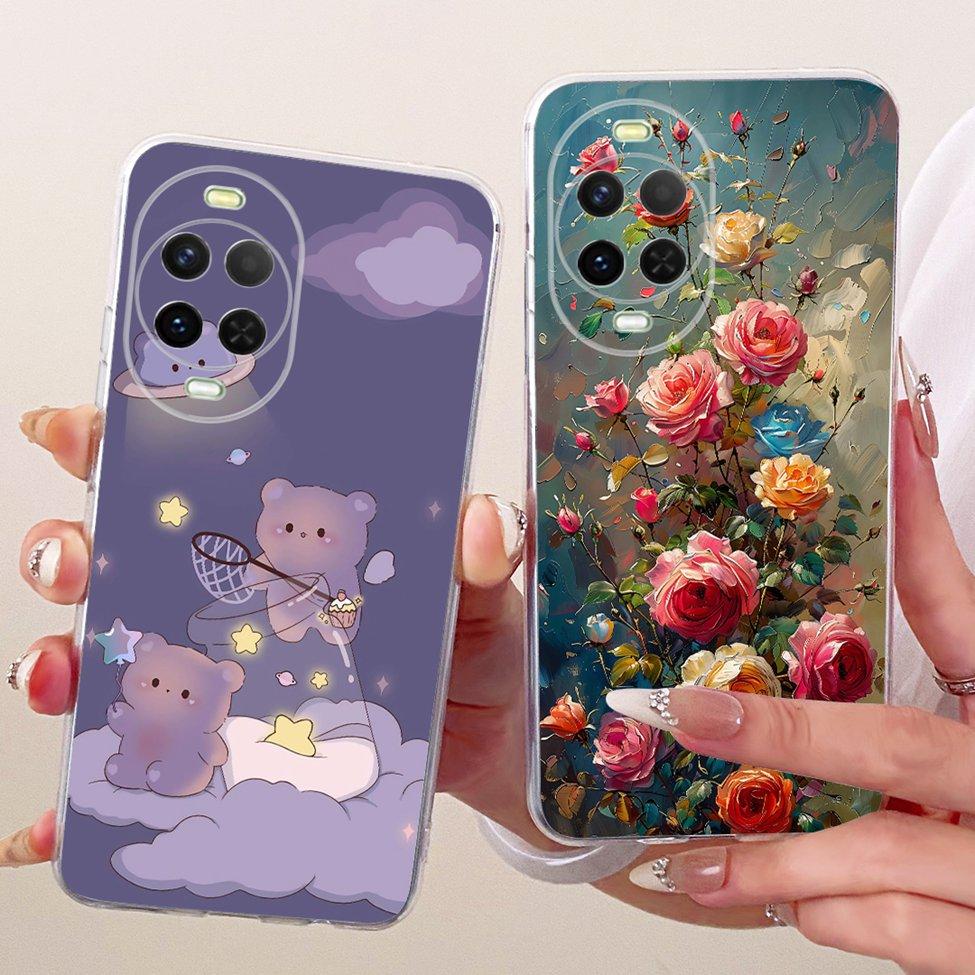 Прозрачный чехол для Huawei Nova 15 Чехол Милый Кот Мода Бабочка Роскошный Расписной Корпус Для Huawei Nova15 PSN-AL00