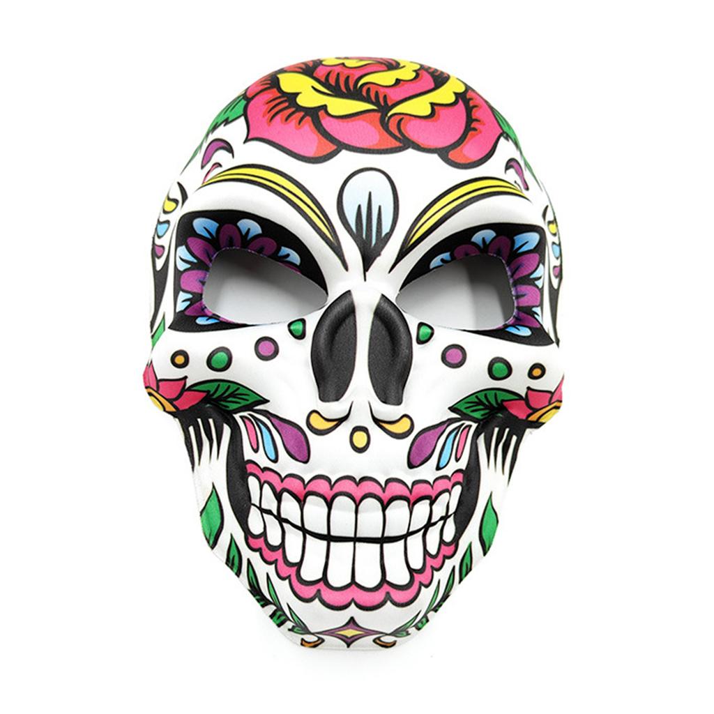 Zombie Skeleton EVA Mask Mexican Day Of The Dead Skull Mask Cosplay Printed Colorful Party Prop Mask Halloween Decoration