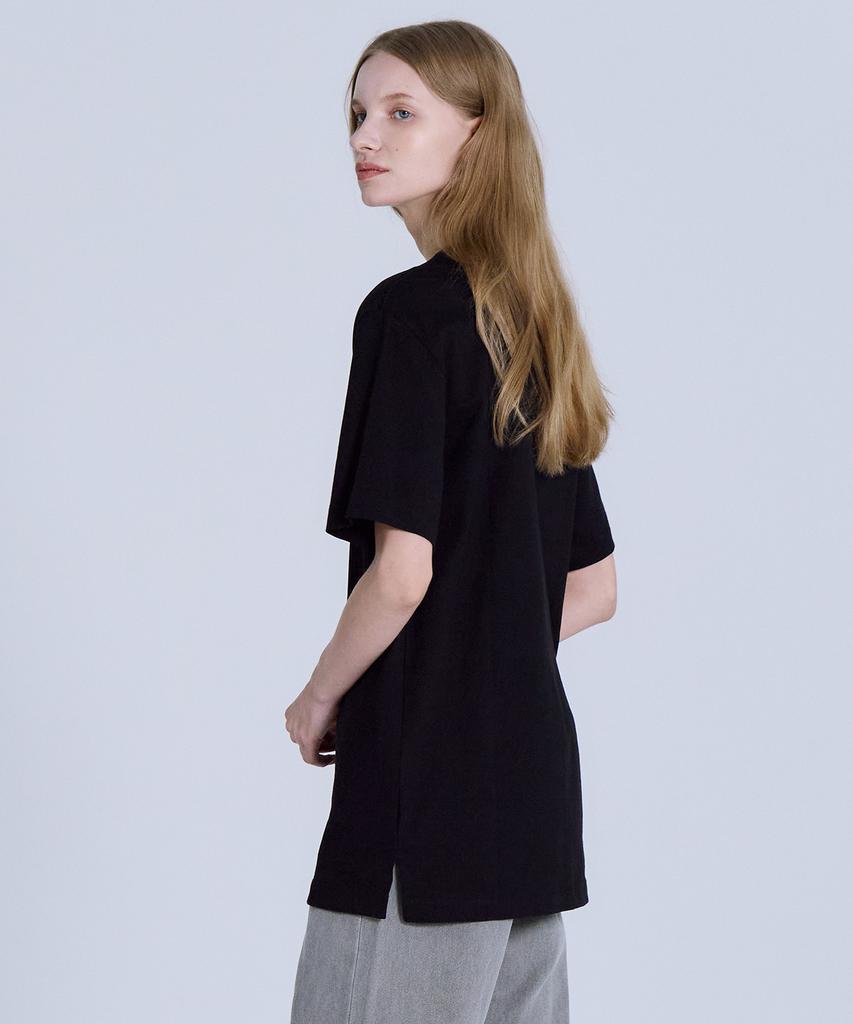 BASIC HOUSE Uni Layered Round Short Sleeve T-Shirt_Standard Length (+4Cm) Lats0104