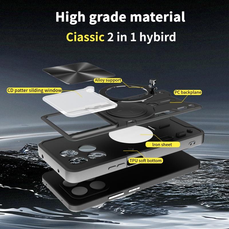 For Honor 400 Smart 5G Global Case Slide Lens Protect Armor Shockproof Phone Case Coque For Honor X7D 5G Ring Holder Cover
