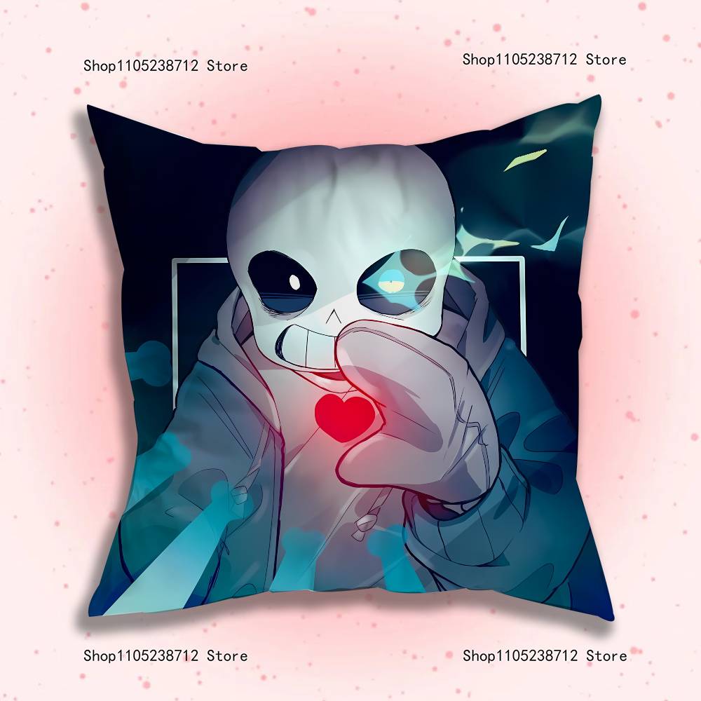 Game U-Undertale S-Sans Pillow Case Cute Cartoon Anime Peripheralsbedroom Sofa Decorative Cushion Cover Soft Cushion Cover