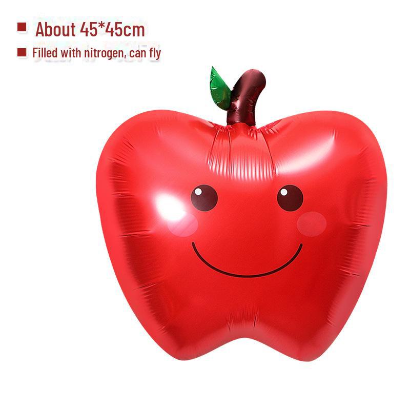 Мультяшные фольгированные шары в форме фруктов: Украшения для вечеринки с яблоками, ананасами, арбузами и виноградом