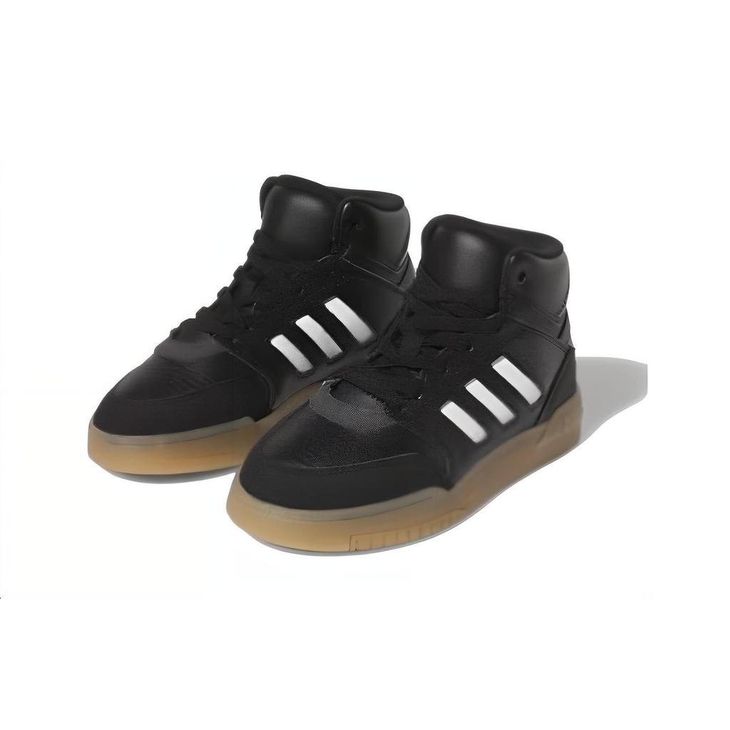 Adidas Originals Drop Step Synthetic Leather Comfortable Fashion Shock Absorbing Durable High Top Kids Skate Shoes Kids Skate Shoes Black IG1479