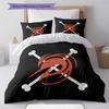 One Piece Logo Pattern Bedding Quilt Set Quilt Cover Pillowcase Home Birthday Gift(1 * duvet cover + 2 * pillowcase, without core)