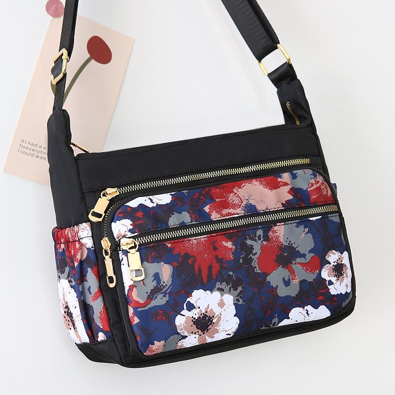 Shoulder Bag Middle-aged Women's Bag Oxford Cloth One-shoulder Messenger Bag Mother Bag Large-capacity Printed Bag
