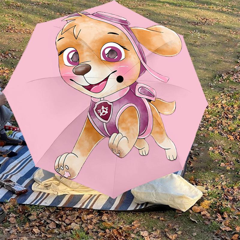 1PC puppy dog Umbrella-8-Rib Reinforced, Automatic Open, Lightweight & Durable, Cute Fashion Accessory for Outdoor, Beach or Casual Use, Beach Umbrell