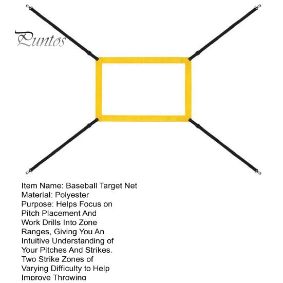 Зона удара по бейсболу. Целевая сетка с крючками. Портативный софтбол. Тренировочная сетка для точной подачи бейсбола. Регулируемая сетка для ударов. Тренировка ловли мяча.