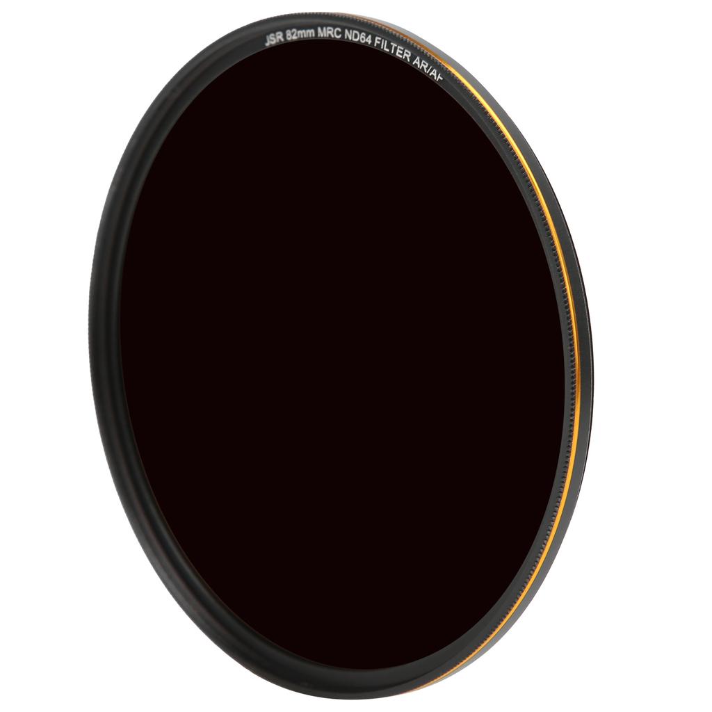 Junestar 82mm ND64 Filter MultiLayer Coating Waterproof Neutral Density ND Ultrathin Filter for