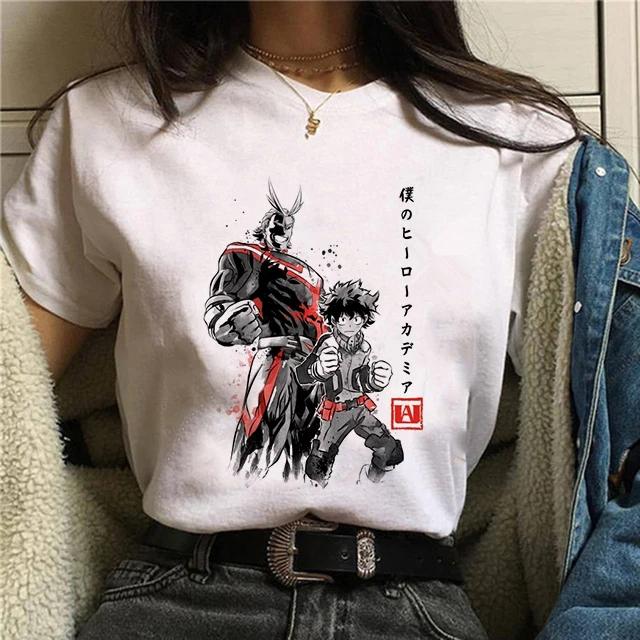 Манга Милый Моя Геройская Академия Аниме Футболка Женская Boku No Hero Academia Футболка Бакуго Химико Тога Футболки Аниме Деку Футболка