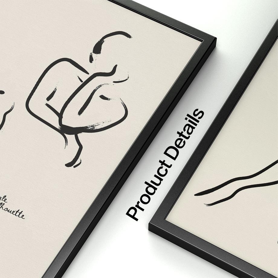 Wall Art Canvas Painting Black White Line Face Body Abstract Nordic Posters And Prints Wall Pictures For Living Room Decoration