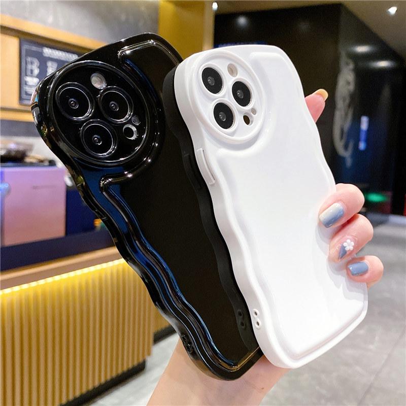 Защита объектива, прозрачный волнистый чехол для телефона Iphone 13 11 12 Pro Max Xs Max Xr X Xs, противоударный бампер, прозрачная задняя крышка