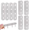 Wopanxye 16x75mm Flat Joint Brackets, Set of 24, 4-Hole Connecting Brackets, Stainless Steel Shelf Brackets, Flat Plate Fixing Plates, Plate Brackets,