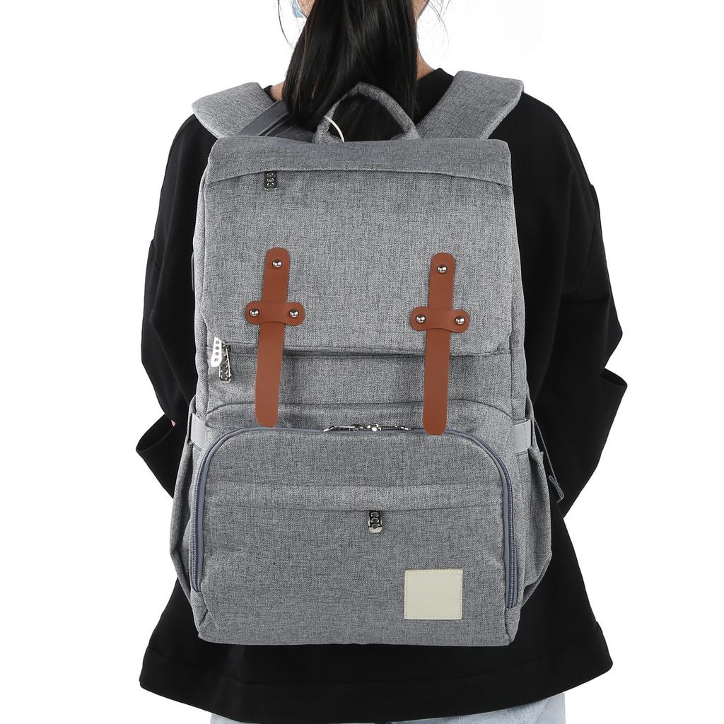 Mommy Bakcpack Водонепроницаемая сумка для подгузников для беременных Большая вместимость Подвесная сумка для коляски Серый