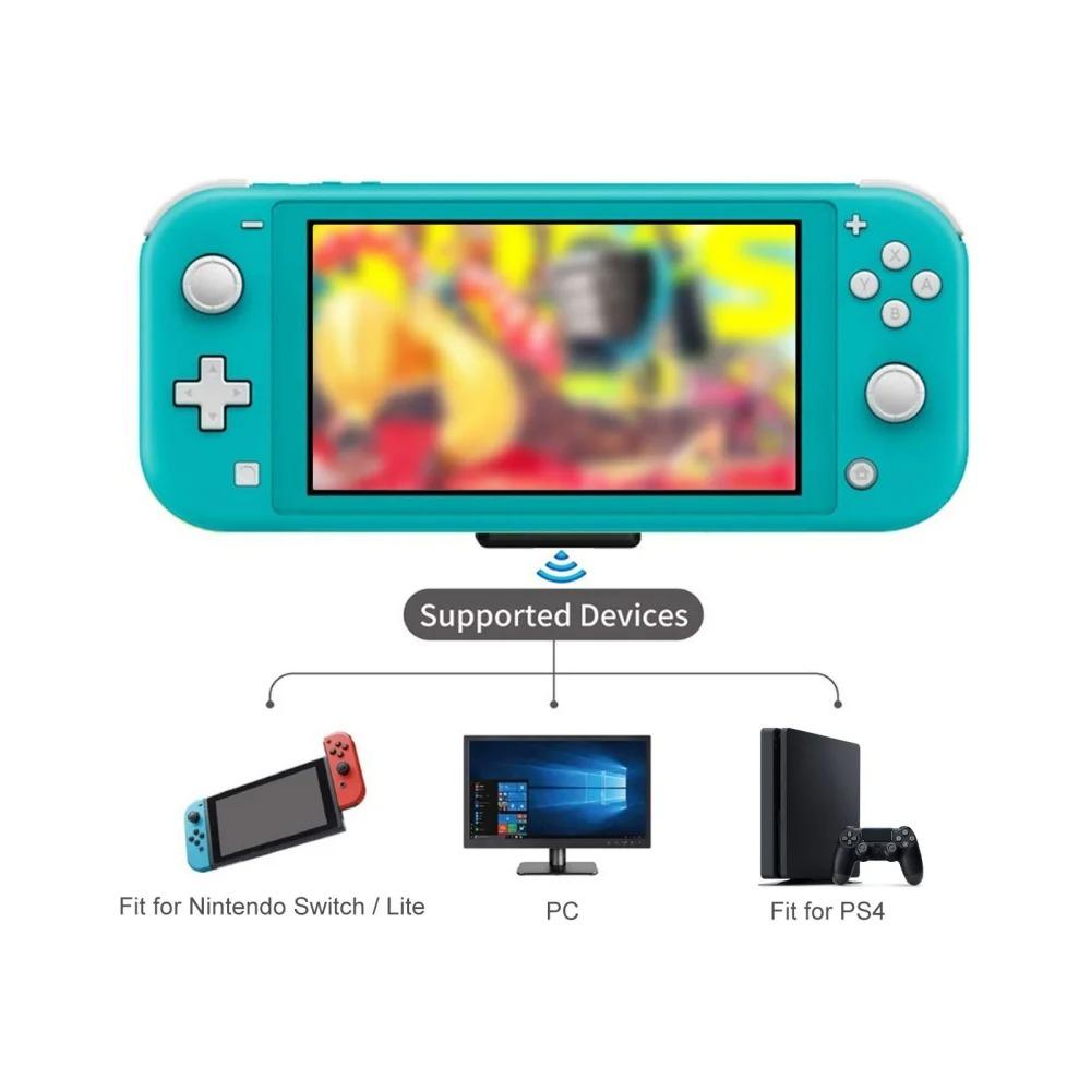 Адаптер Bluetooth для Switch Lite Разъем USB-C с низкой задержкой для PS4/PS5 ПК Портативный мини-микрофон BT Dongle Двойной потоковый беспроводной аудиопередатчик