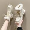 Fashion Fashion Women Ankle Boots Winter Shoes for Women Pu Leather Platform Anti-slip Snow Boots Women Classic Lace Up Warm Short Boots
