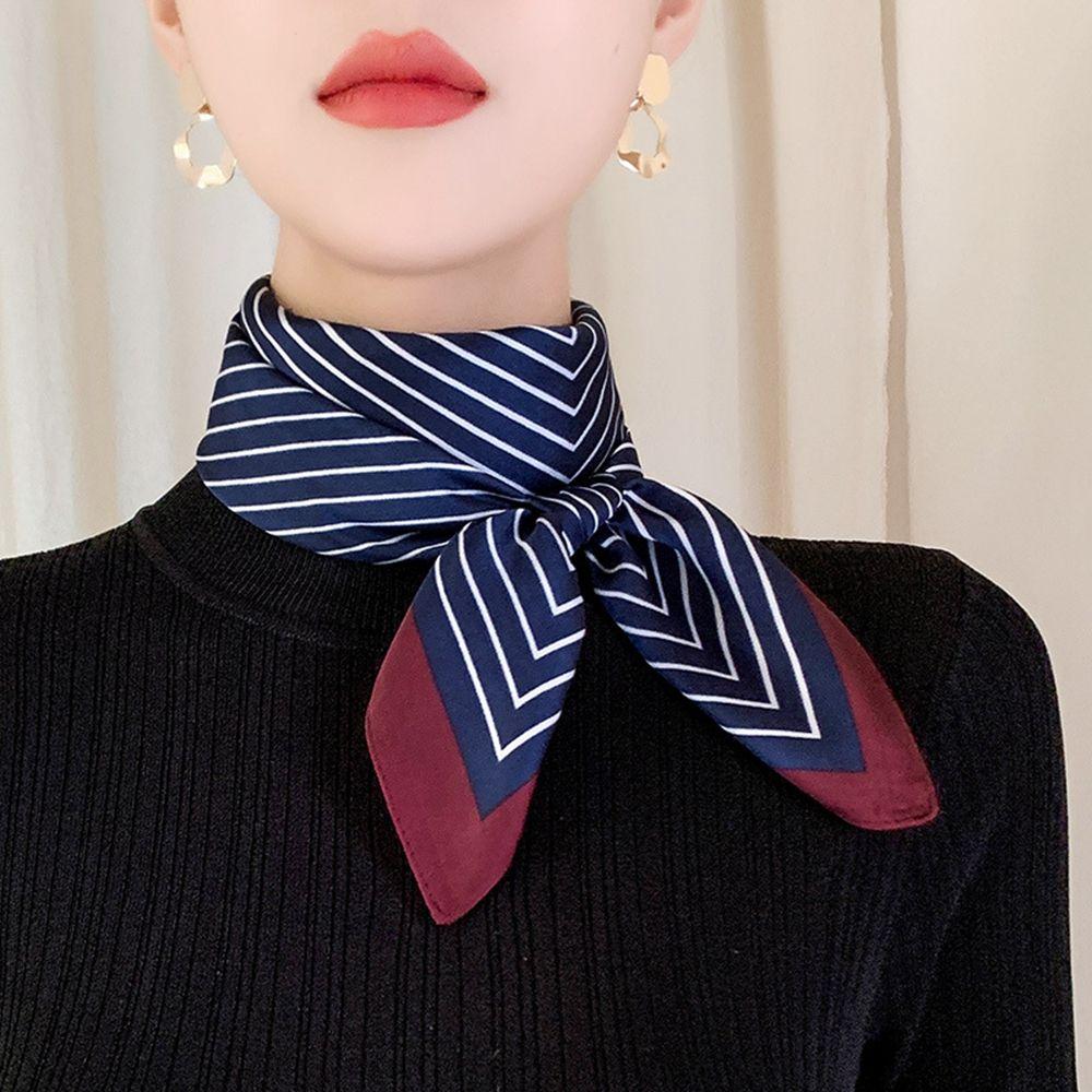 Accessories Silk Scarf Headband French Printed Scarf Korean Style Scarves Silk Scarf Female Shawl