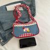 Red Plaid Personalized Bag New Trend Fashion College Handbag