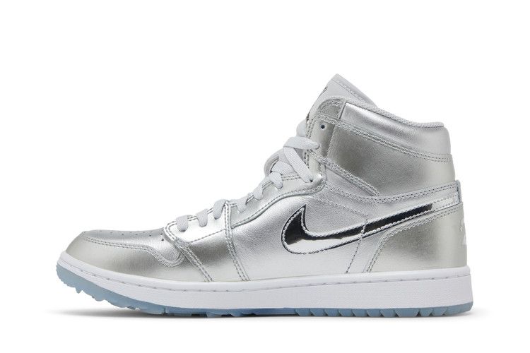 Мужские кроссовки Nike Jordan 1 High Golf Набор для подарка Металлический серебристый/Металлический серебристый/Фотоновый пыльный/Белый