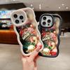 Мягкий чехол для телефона Macaron Big Wave для iPhone 11 12 13 14 15 Samsung A14 A24 A53 A54 A55 Xiaomi Redmi Note 13 12C, чехол A1 с Рождеством и Новым годом, арт