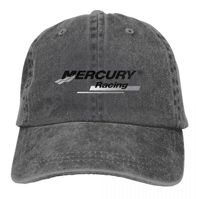 Модная бейсболка с логотипом Mercury Racing, унисекс, потертые джинсовые головные уборы, уличные летние шапки, кепка