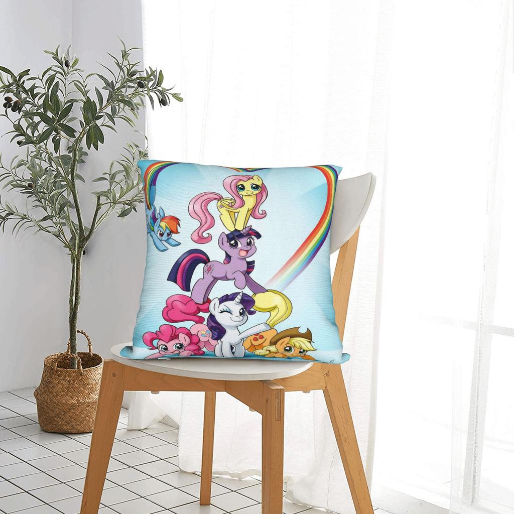 Милая Мультяшная Лошадка Маленькая Наволочка Радужная Новинка Чехол на Подушку для Дивана Домашний Декор Мягкие Наволочки Подарок