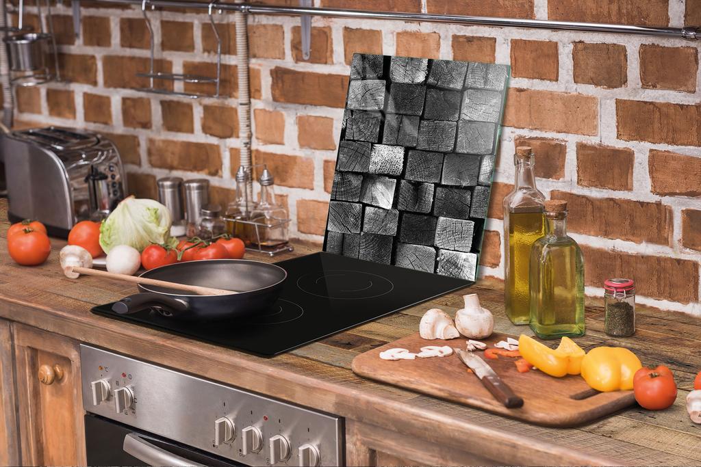 СТЕКЛЯННАЯ ДОСКА ДЛЯ НАРЕЗКИ 45x52 ДЕРЕВО