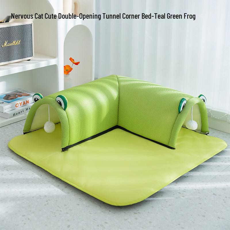 Breathable Spring/Summer Cat Tunnel & Bed Combo for Play and Relaxation
