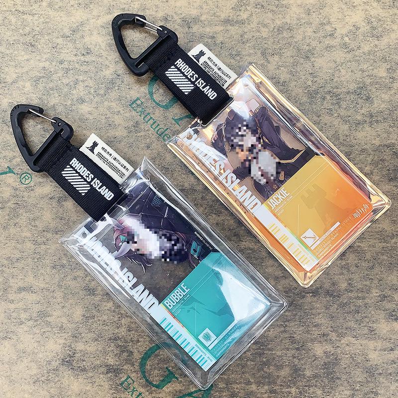 Arknights Ультрапрозрачный Мягкий Чехол для Игровых Карт Гу Мэй и Толстый Подвес Аниме Аксессуары с Лазерной Защитой