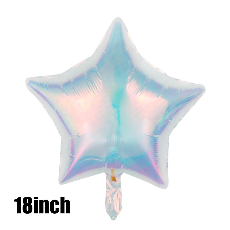 3 шт. прозрачных цветных круглых фольгированных шаров в форме звезд и сердец, радужные цветные шары для детей, дня рождения, вечеринки, дискотеки, свадьбы, украшения