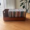 Деревянный ящик для хранения CD Настольная полка-витрина из массива дерева для виниловых пластинок Коллекция альбомов Настенный держатель для домашнего офиса Декор