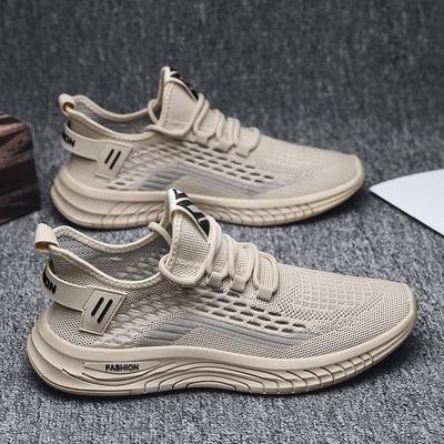Мужская обувь Fly Woven Дышащая Спортивная и Повседневная Обувь Корейская Версия Универсальная Мягкая Подошва Противоскользящая Обувь для Вождения Одной Ногой