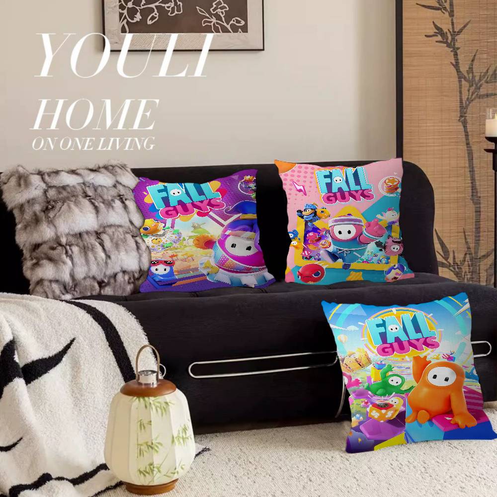 Fall Guys Pillow Gift Home Office Decoration Bedroom Sofa Car Cushion Cover case x