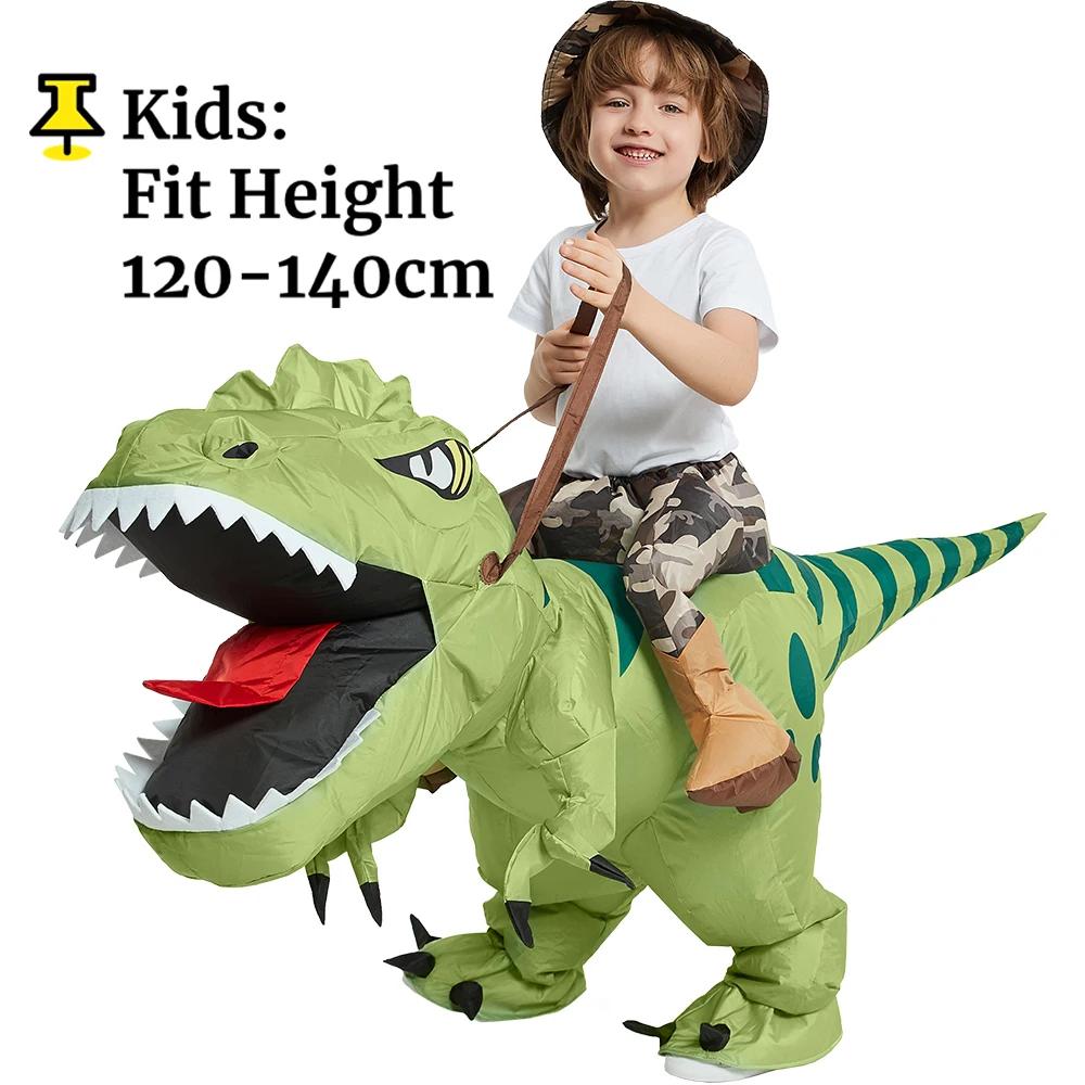 Животное Мультфильм Езда T-Rex Надувной Костюм Детская Детская Ролевая Игра Динозавр Взрослые Дети Игра Преследование Подарок На День Рождения